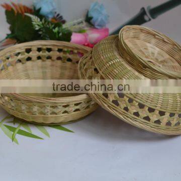 Mini Bamboo Weaving Storage Basket, for candy or sundries, round shape