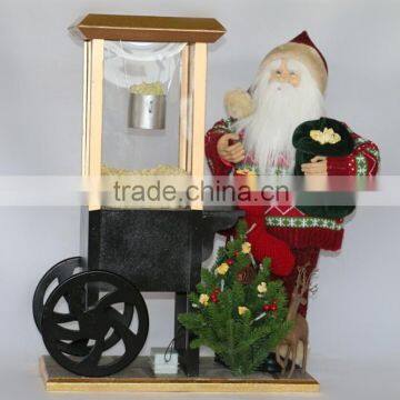 XM-CH1554 20 Inch santa with popcorn car for christmas decoration