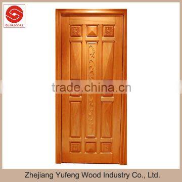 luxurious solid rubber wood MDF interior wooden timber door