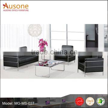 Top Quality Office Boss Black Leather Sofa