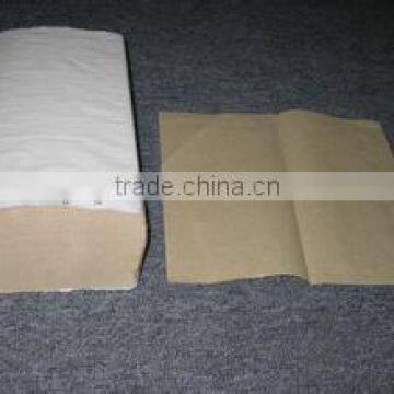 250sheets/pack Size and 1 Ply Layer Brown Single fold paper towel