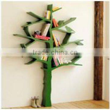 modern design fiberglass tree shape bookshelf