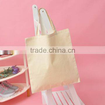 Pure color cotton shopping bag witout logo