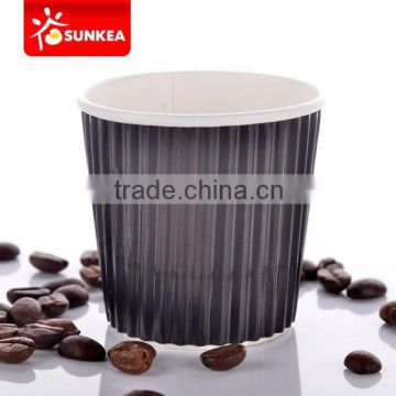 Small 100ml 4oz coffee ripple paper cups for tasting