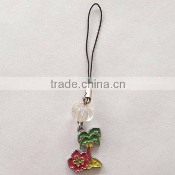 mobile phone cord . popular enamel tree pendant cell phone charm