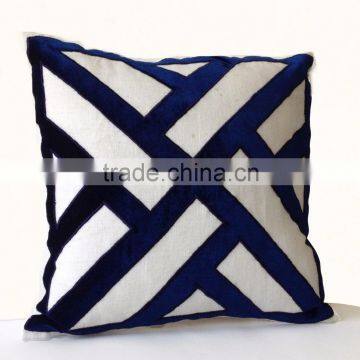 Velvet Applique Cushion Cover
