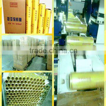 Paper Core 3inches Pvc Food Cling Film With Color Box Plastic Film Supplier photo-2