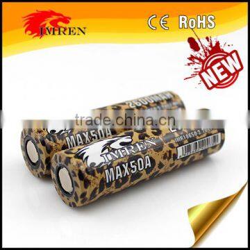 High discharge rechargeable IMREN new 18650 2600mah 3.7v 50a battery