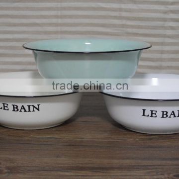 2044 Various color and size of enamel wash basin