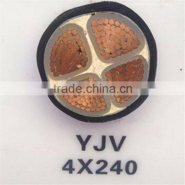 4X240mm2 xlpe insulated low voltage 0.6/1kv power cable for construction