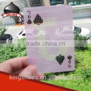 high endtransparent see through clear plastic cards for advertising promotional gift casino game wholesale