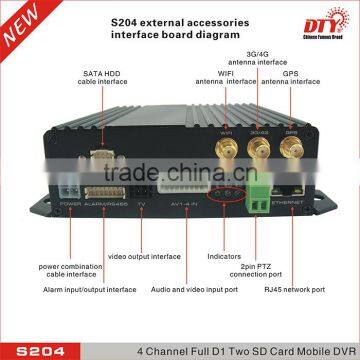 4 Channel 3g Wifi Dual sd Card Wireless Vehicle Cctv Mdvr photo-3