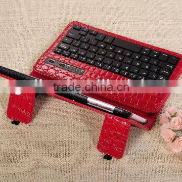 2013 crocodile pattern silicon rubber bluetooth keyboard for ipad