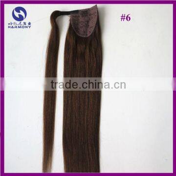 Fashion Human Hair Ponytail Extensions Virgin Human Hair Pony tail Hair pieces Straight Ponytail Human Hair 22inch