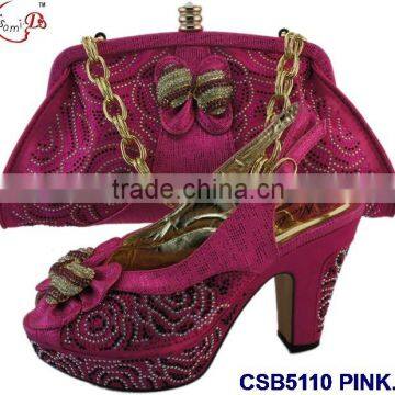 CSB5110 2016 Newest Design Woman Hot Selling Shoes With Matching Bags Crystal Cluth Factory Price Shoes Whole Sale Price photo-4
