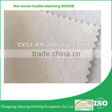 dot fusing adhesive non woven interlining fabric W8050S