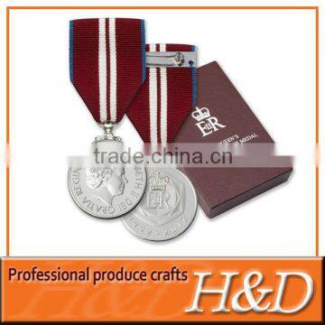 kinds of silver medal badge with different size custom