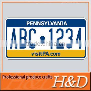 OEM Cheap Custom MetalEmbossed Llicense Number Plate