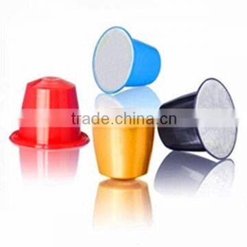 Plastic coffee capsules and Aluminum foils sealing lids for coffee capsules cups