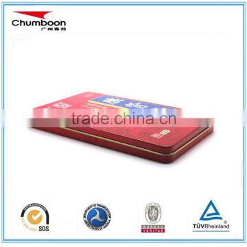 rectangle hinged toy packaging / playing card metal box / guanghzou factory tin can