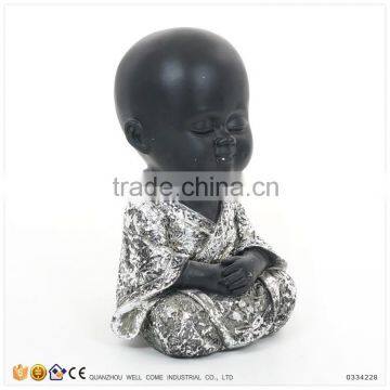 Resin Buddha Little Monk Statue in Meditation Of Meditation