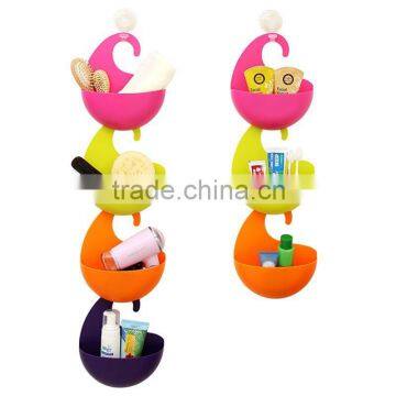 Bathroom Hang Sundries Multipurpose Colorful Decorative Plastic Storage Cabinet Portable Plastic Basket photo-2