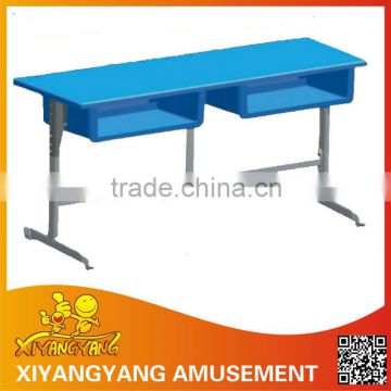 Duoble school table and chair, high quality structure