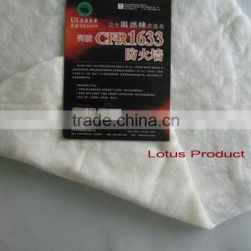 Flame retardant wadding nonwoven fabric