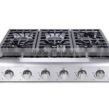 Commercial hotel gas stove/stainless steel counter top gas stove with burner