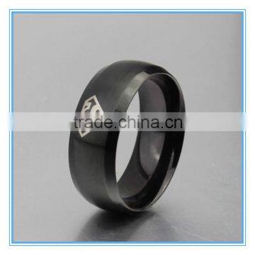 Super Man Superman S Logo of jewelry Stainless Steel Brushed Ring