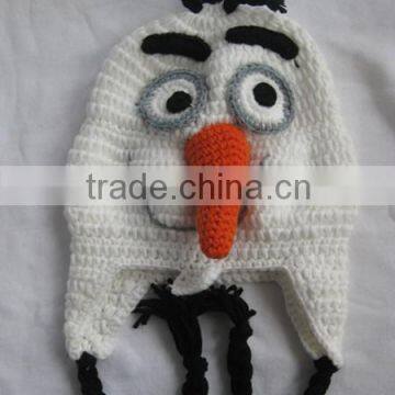 Wholesale cute crochet baby hats,frozen anna,elsa,olaf hat