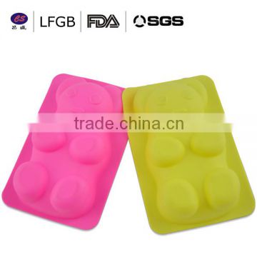 2014 new design environmental teddy bear shaped silicone cake mould