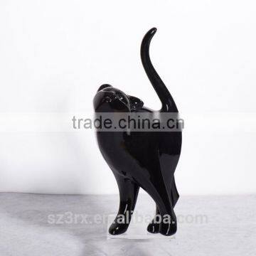 CUSTOM design cat resin craft manufacturer in china/resin craft cat shape for decoration/custom resin cat statue in china