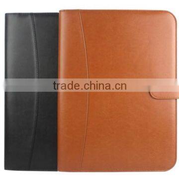 Customer size pu/genuine leather portfolio/folder with delicate credit cards holders