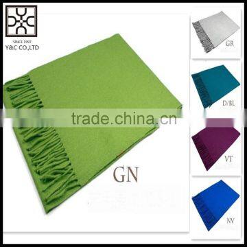 2015 Solid Color 100% Wool Scarf with fringe