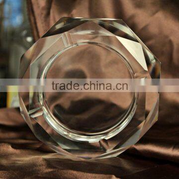New Design hotel decoration k9 Clear Glass Black Silver Crystal Ashtrays