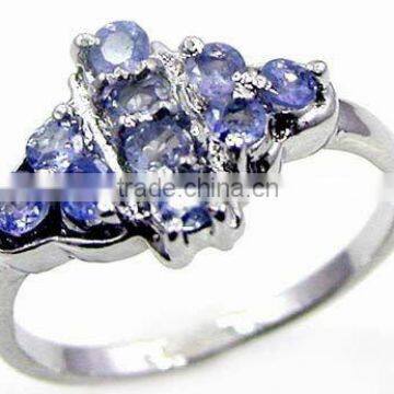 Genuine Tanzanite & .925 Sterling Silver Ring Jewelry Ring Wholesale Silver Jewelry