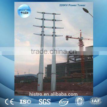 220KV Galvanized Power Line Tower