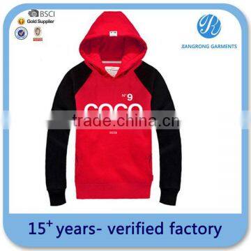 wholesale cheap plain red pullover hoodie for women