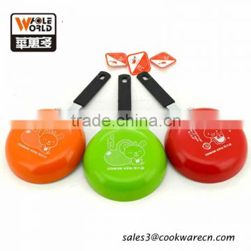 Aluminum Colorful small Ceramic coating egg Frying Pan with silicon handle