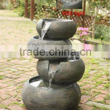 polyresin water fountain for sale outdoor decoration