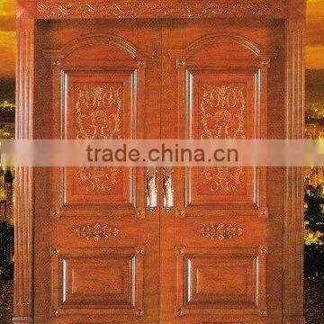 luxury carved solid wood double doors