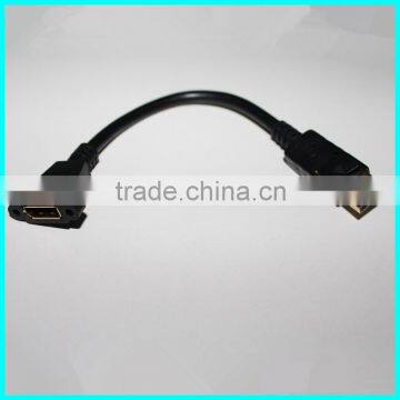 30cm Panel Mount DisplayPort male to female Cable