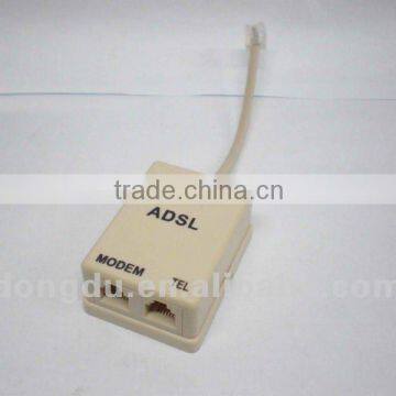 Dual RJ11 ADSL modem splitter