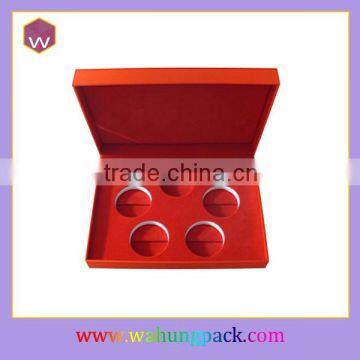 Luxury Strong Red Wooden 5 Slots Coin Display Box Wh-0685