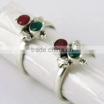 Lovely !! Red Onyx_Green Onyx 925 Sterling Silver Toe Ring For Beautiful Women, Fashion Silver Jewelry, Sterling Silver Jewelry photo-6
