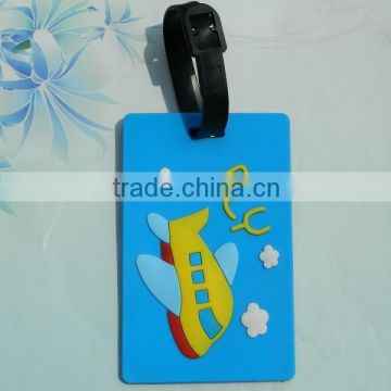 Custom made 3d coloring durable silicone luggage tag