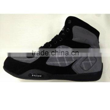 2016 Men's High Quality Suede Leather Kick Boxing Shoes Wrestling Shoes for Sale photo-2