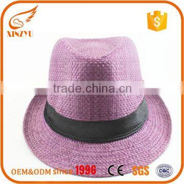 Waterproof purple formal panama hat sale formal online fedora/straw cap