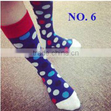 2014 Dark Blue High Quality Dots In-stocking Women/Mens Socks